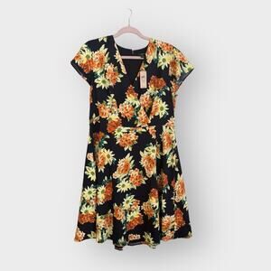 NEW Ann Taylor floral faux wrap dress